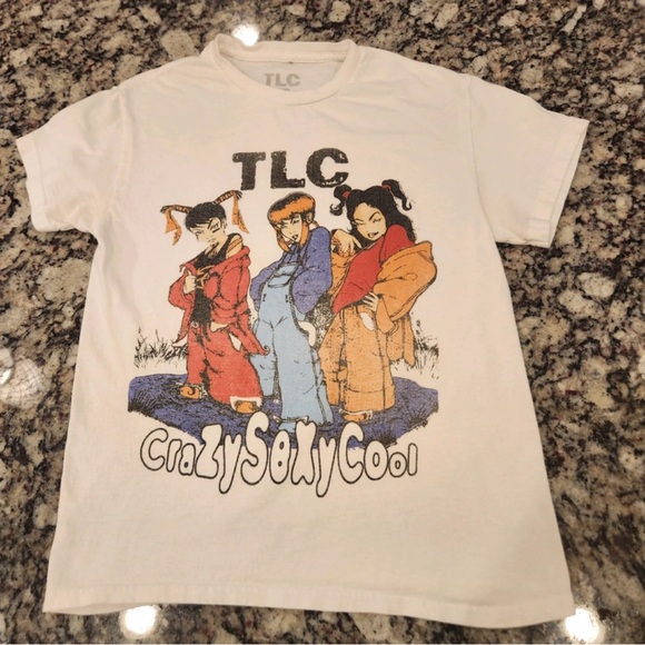 TLC White Tee with Colorful Graphic - Picture 1 of 3